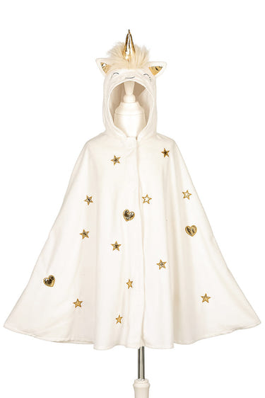 Off white unicorn costume cape for kids, perfect for carnival and festive dress-up occasions.