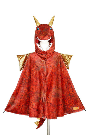 Red Dragon Costume Cape for Kids - Carnival & Festive Use - sz 4–7 yrs