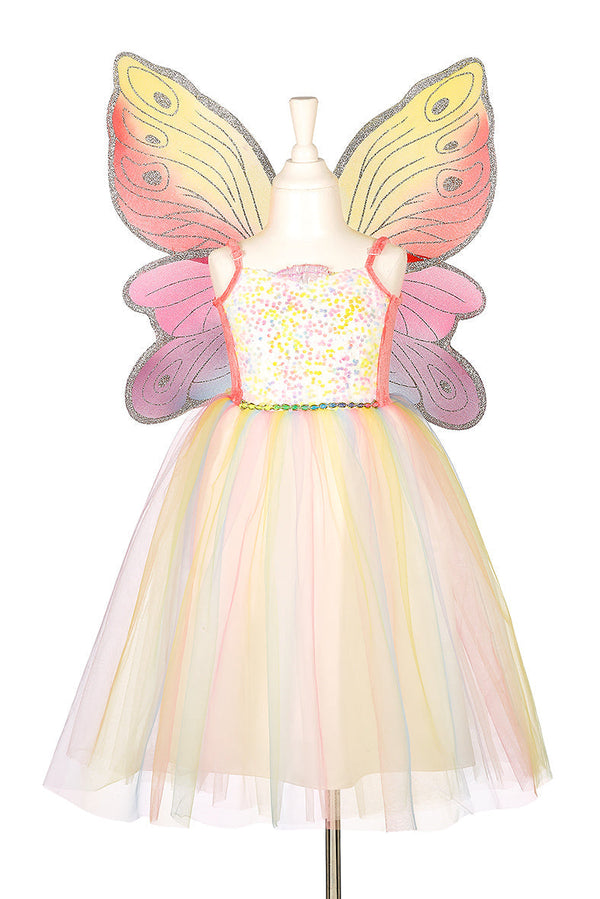 Valerie Fairy Costume set with dress and wings for girls, multicolor, perfect for role-play and dress-up fun.