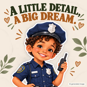 Personalized Police Officer Wall Decal from Photo, Dream Job Sticker, image 12