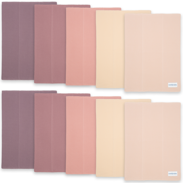 Cotton Burp Cloths in Multi-Girl