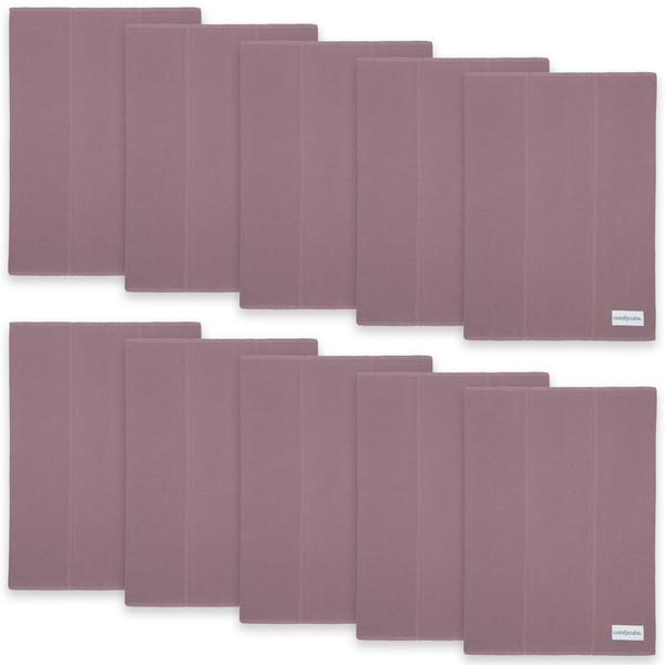 Cotton Burp Cloths in Mulberry