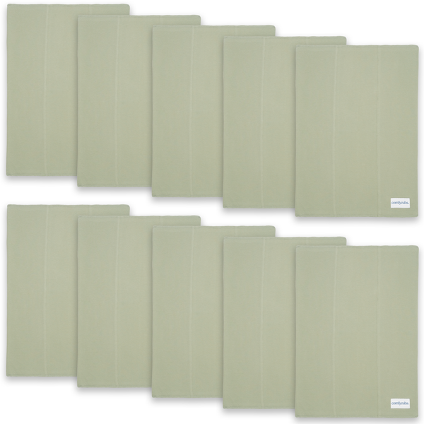 Cotton Burp Cloths in Sage