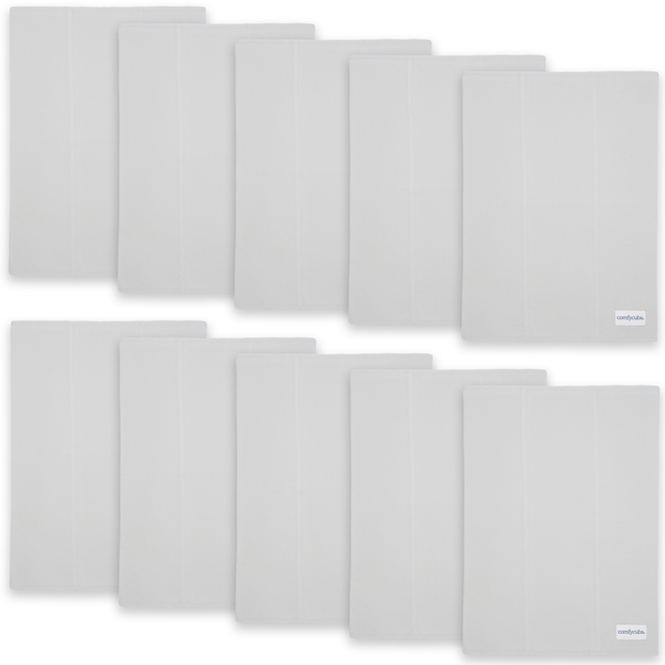 Cotton Burp Cloths in Stone