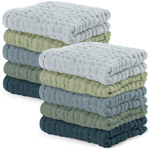 Muslin Washcloths in Multi-Boy