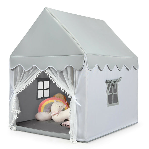 Kids Large Play Castle Fairy Tent with Mat - Indoor & Outdoor