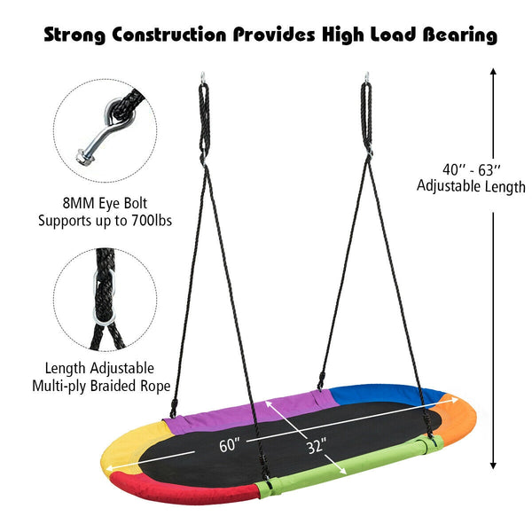 60 Inch Saucer Surf Outdoor Adjustable Swing Set - Electric for Infants
