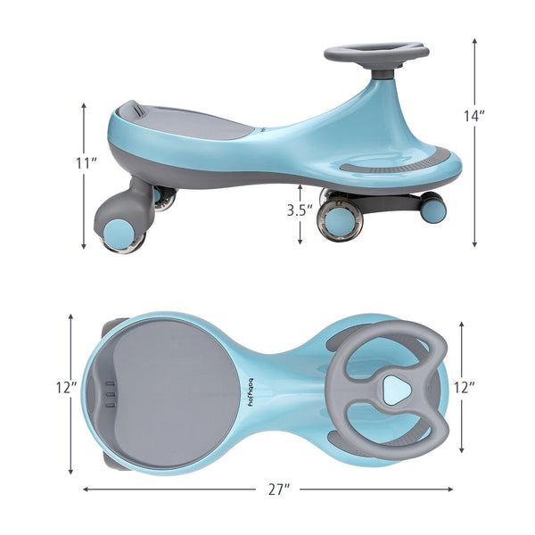 Wiggle Car Ride-on Toy with Flashing Wheels - Educational for Kids
