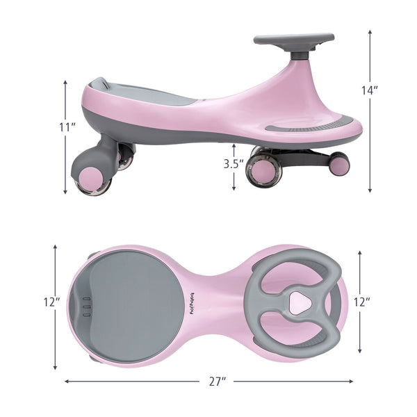Wiggle Car Ride-on Toy with Flashing Wheels - Educational for Kids