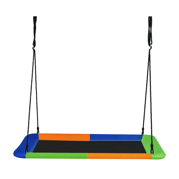 60 Inches Platform Tree Swing Outdoor with  2 Hanging Straps for Infants