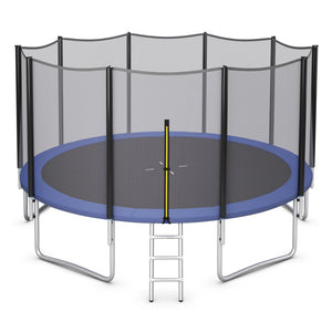 8/10/12/14/15/16 Feet Outdoor Trampoline Bounce Combo with Safety Closure Net Ladder