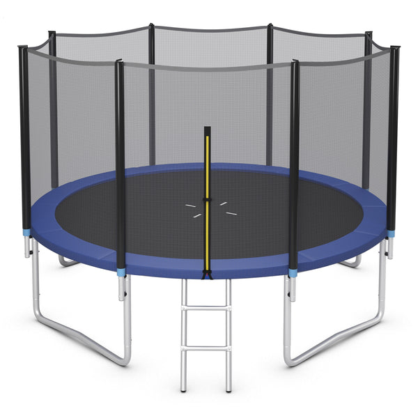 8/10/12/14/15/16 Feet Outdoor Trampoline Bounce Combo with Safety Closure Net Ladder