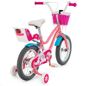 Kids Bicycle with Training Wheels and Basket for Boys and Girls Age 3-9 Years