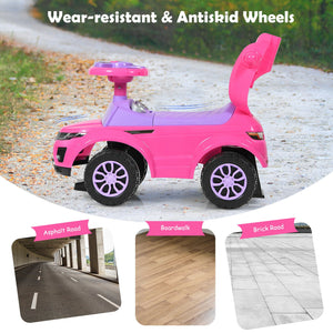 3 in 1 Ride on Push Car Toddler Stroller Sliding Car with Music