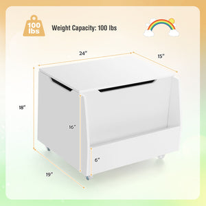 Wooden mobile toy storage organizer with bookshelf and lockable wheels, perfect for baby bedding and sleep essentials.