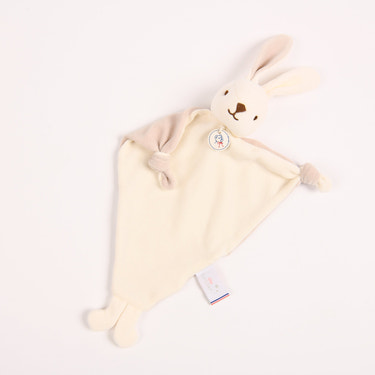 DOU DOU | Beige Velour Bunny (27cm) | Made in France - MOOGCO Baby