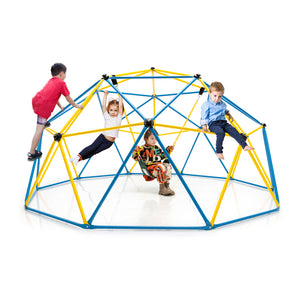 10 Feet Dome Climber with Swing, 800 lbs capacity, perfect for outdoor play and adventure for kids.