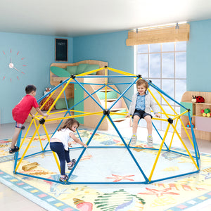 10 Feet Dome Climber with Swing, 800 lbs capacity, perfect for outdoor play and adventure for kids.