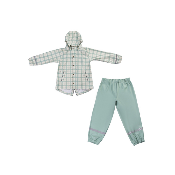 Fern rain pants for babies, showcasing a stylish design from angle 5. Perfect for rainy day adventures!