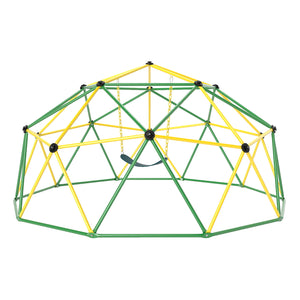 10 Feet Dome Climber with Swing for kids, 800 lbs capacity, perfect for outdoor play and adventure.
