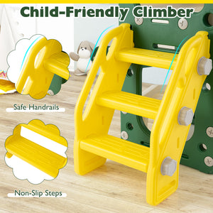 10 in 1 toddler slide set for indoor play, featuring a slide and climber for kids' fun and development.