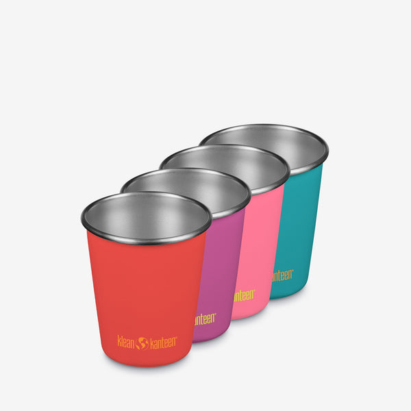 Set of 4 baby 10oz cups in various colors, perfect for toddlers learning to drink independently.