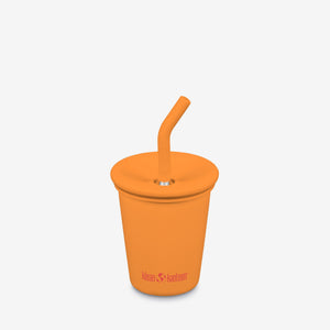 10oz Kid's Cup with Straw Lid, angled view, perfect for toddlers and kids' drinks, colorful and spill-proof design.