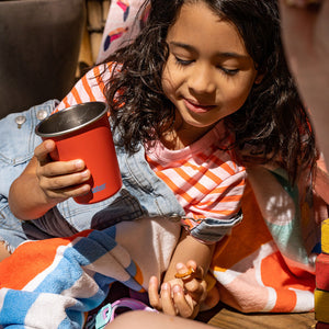 Set of 4 colorful 10oz baby cups, perfect for toddlers and easy to hold, shown from angle 7.