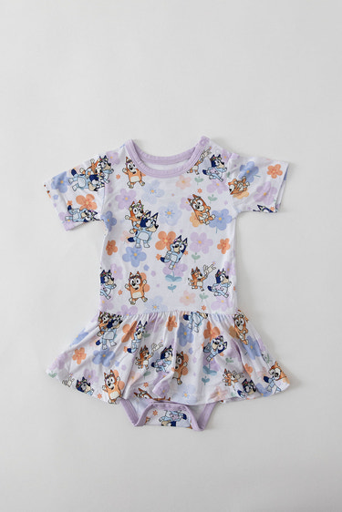 Pups & Petals: Baby Twirl Dress Onesie