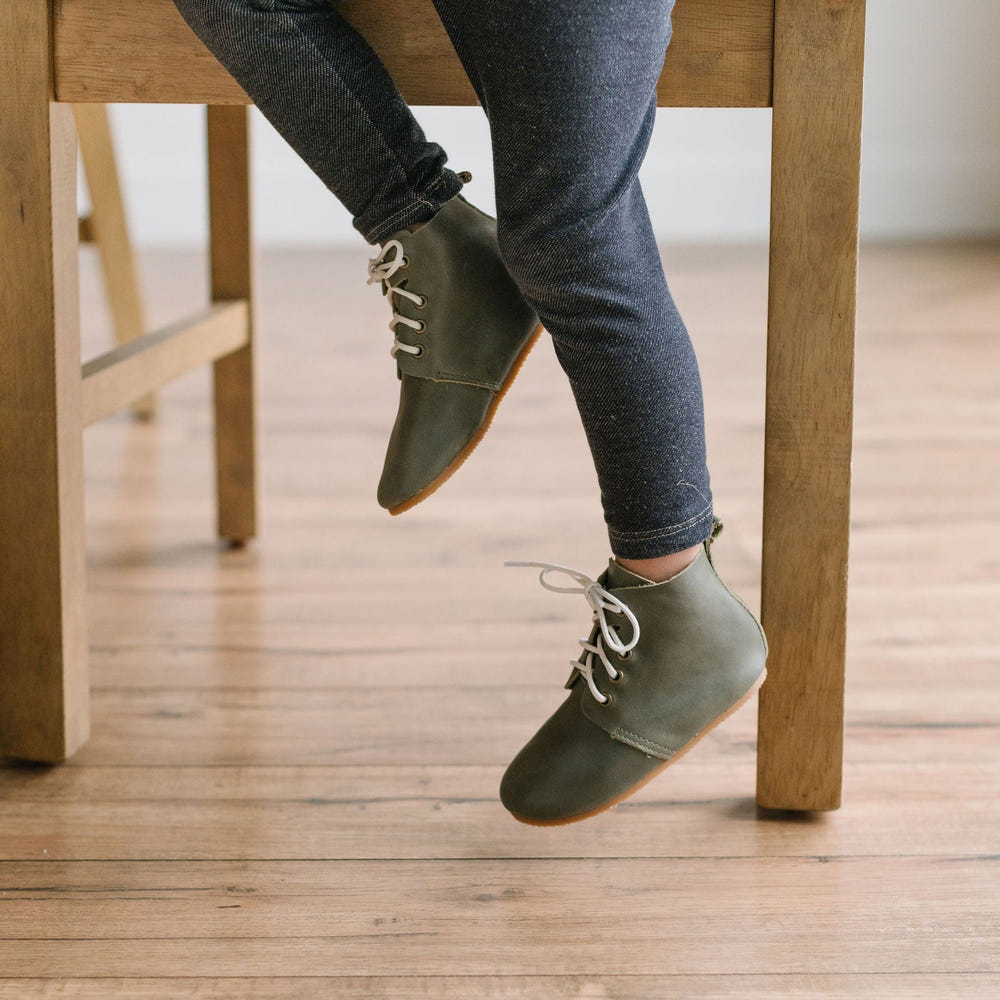 Sage High Top Oxfords for babies with hard sole, stylish and comfortable footwear for little ones.