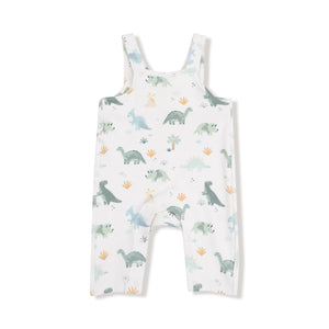 Soft Dinos Green Overalls for babies - comfy and cute romper for little ones.