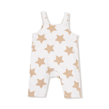 Cute baby overalls with star pattern, perfect for stylish and comfortable infant clothing.