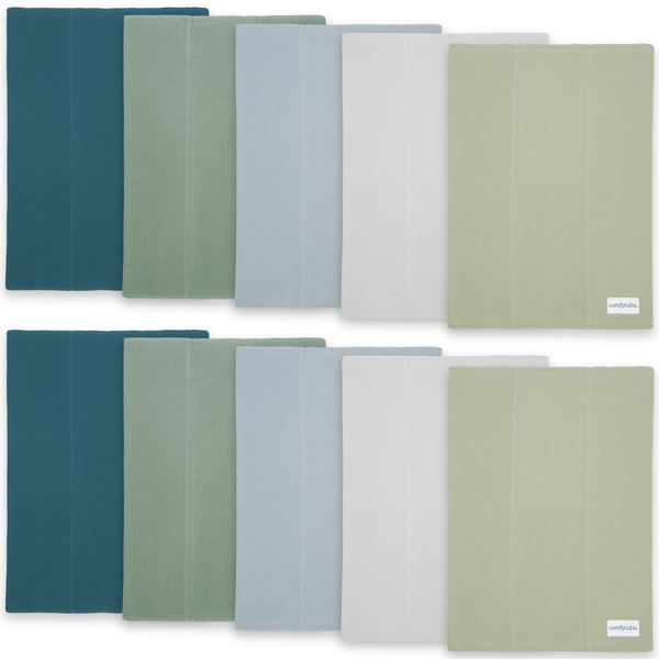 Cotton Burp Cloths in Multi-Boy