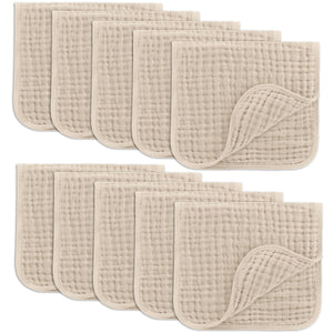 Muslin Burp Cloths in Sand