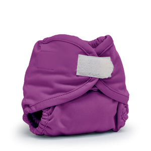Rumparooz Newborn Cloth Diaper Covers in Orchid, angle 3 view, perfect for bedding and sleep essentials.