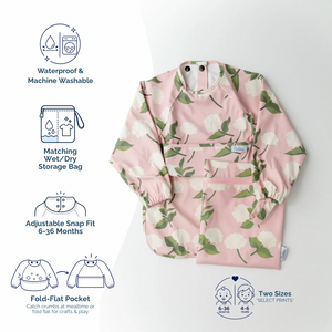 The Grayson Long Sleeve Bib - Strawberry Patch