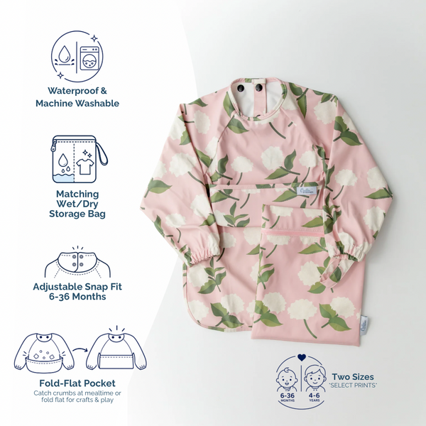 The Grayson Long Sleeve Bib - Strawberry Patch