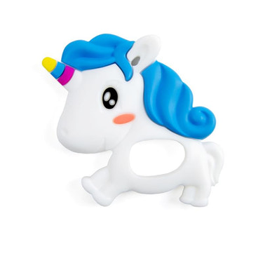 Primo Passi Silicone Teether, White Unicorn