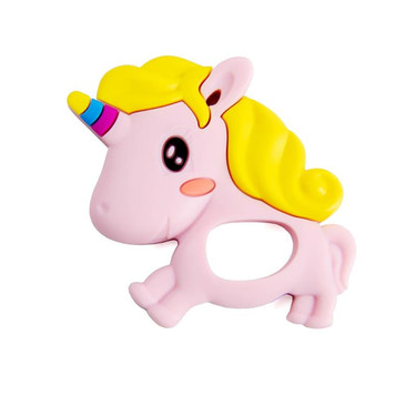 Primo Passi Silicone Teether, Pink Unicorn