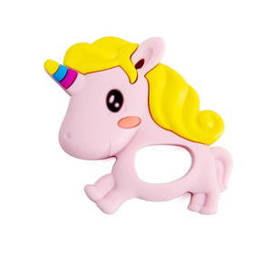 Primo Passi Silicone Teether, Pink Unicorn