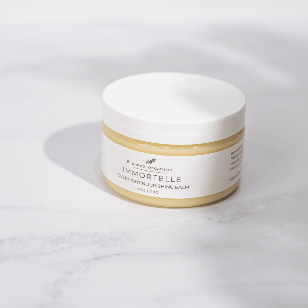 Immortelle Overnight Nourishing Balm for babies - soothing skincare for delicate skin.