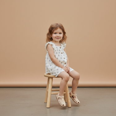 Organic Flutter Top & Shorts Set - Poppy
