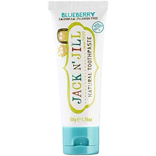 Jack N Jill Kids Natural Blueberry Toothpaste Six Pack - 1.76 OZ tubes for kids' oral care.