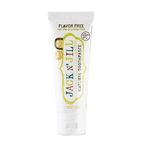 Jack N' Jill Kids Flavor Free Natural Toothpaste 1.76oz, 6-Pack for safe and effective oral care for children.