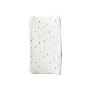 Minky Stretch Luxe Changing Covers in playful design, perfect for baby changing needs.