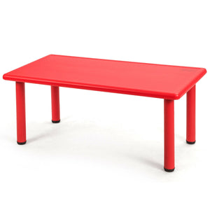 Kids plastic rectangular learn and play table, perfect for creative play and learning activities.