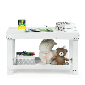 Solid multifunctional wood kids activity play table at a 20-degree angle, perfect for playtime and creativity.