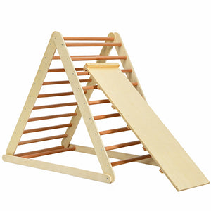 Foldable Wooden Climbing Triangle Indoor Home Climber Ladder for Toddlers & Kids