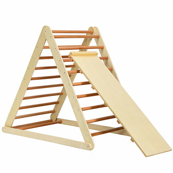 Foldable Wooden Climbing Triangle Indoor Home Climber Ladder for Toddlers & Kids
