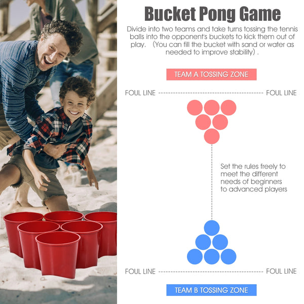 Yard Pong Giant Pong Game Set with Carry Bag - Weather-Resistant